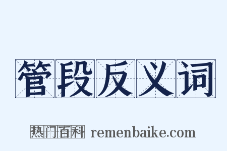 管段反义词是什么意思的图片